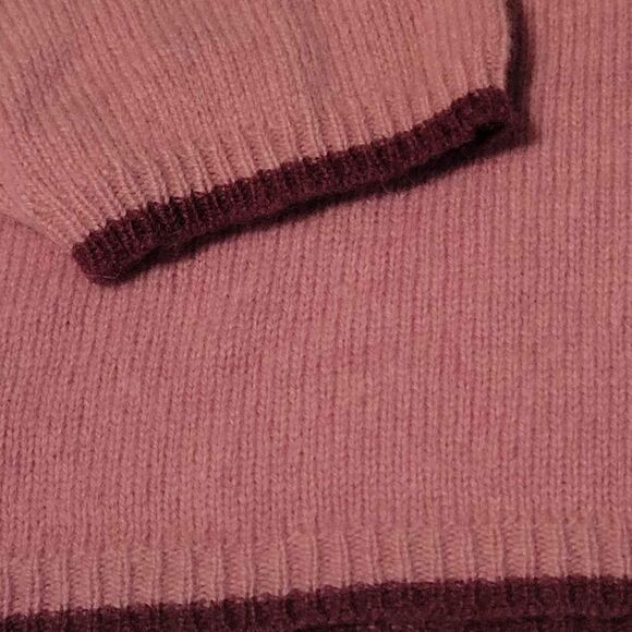 Women's Size 26/28 Venezia 80% Lambswool Pink Plum Long Sleeve Sweater - Picture 2 of 4